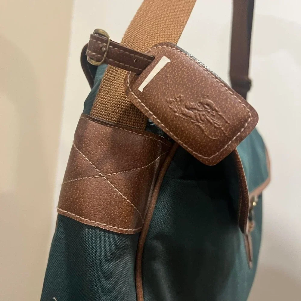 Vintage 1990s polo Ralph Lauren forest green messenger satchel shoulder bag